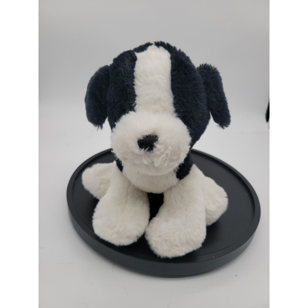 RBI My Pup Dog Stuffed Plush Black and White 9" Animal Toy